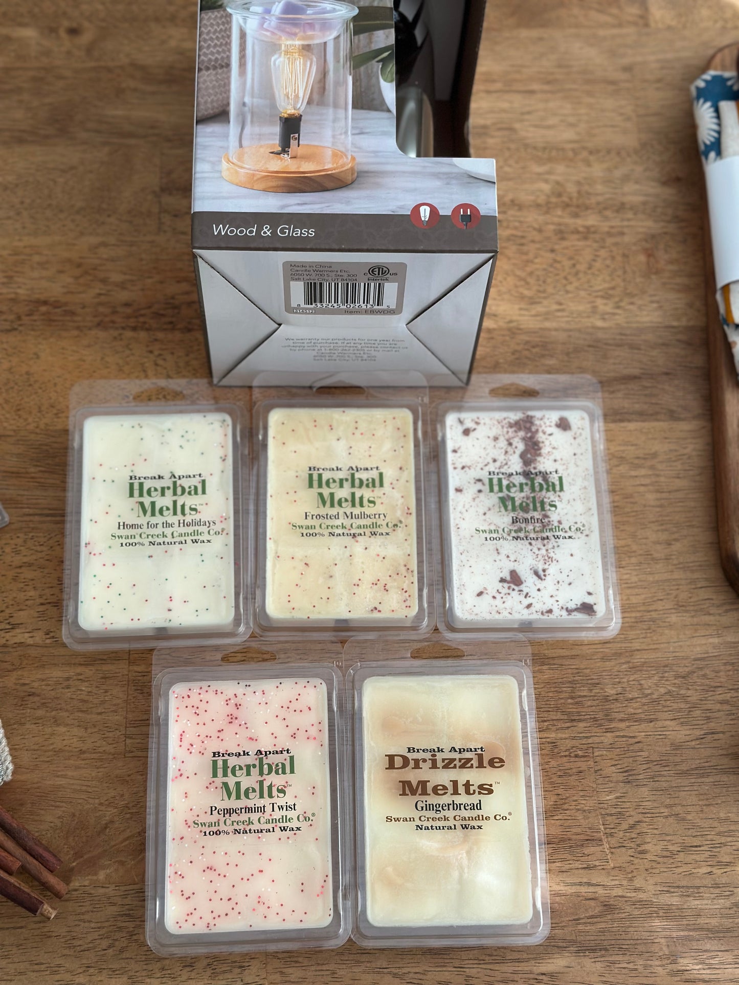 Airome Wood and Glass Vintage Bulb Wax Warmer