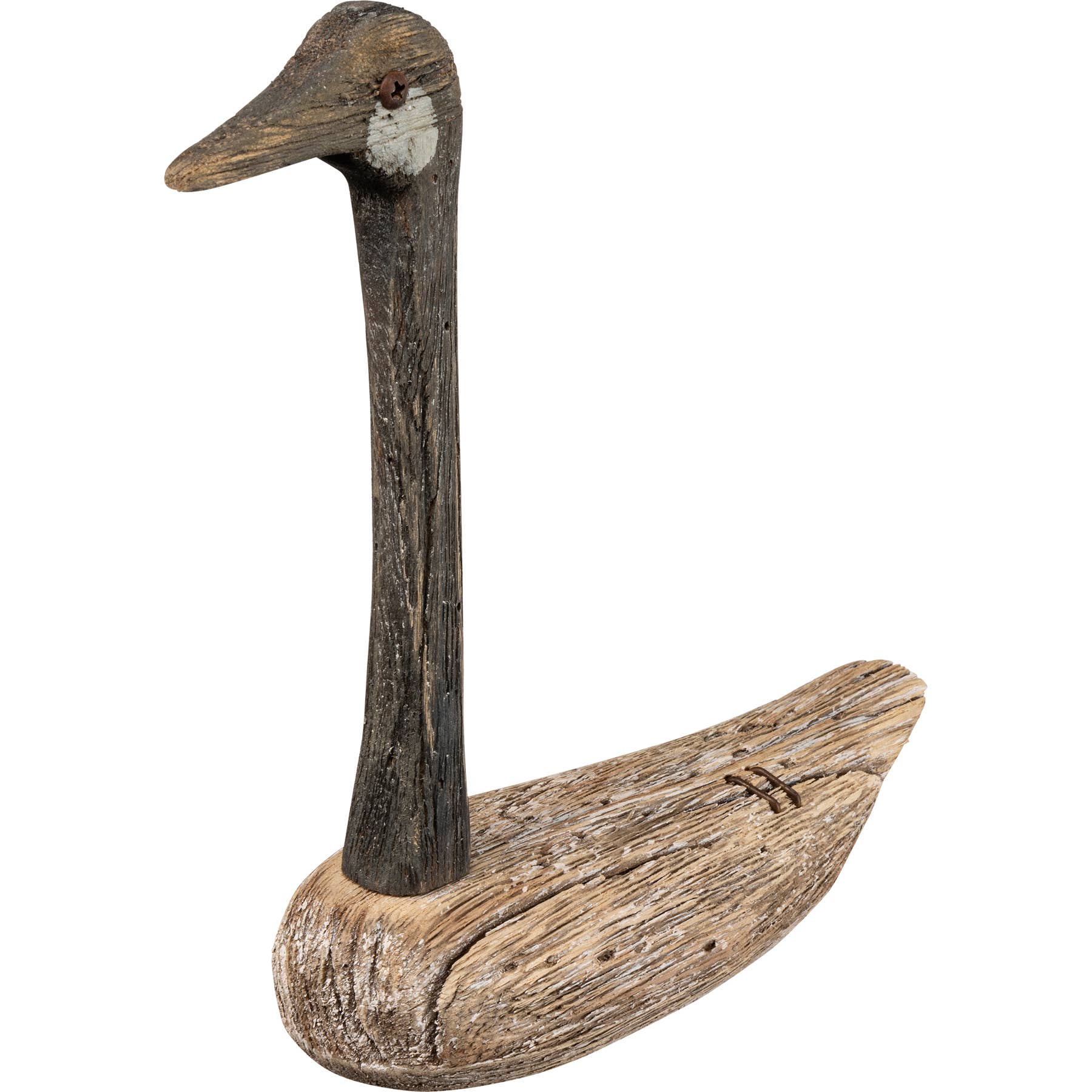 Handcrafted Small Goose Sitter wooden display piece featuring a weathered texture, perfect for enhancing rustic or farmhouse-style decor.