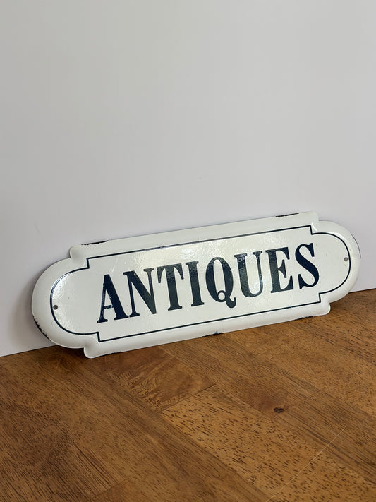 Metal Antiques Wall Sign