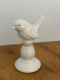 White Ceramic Perched Bird