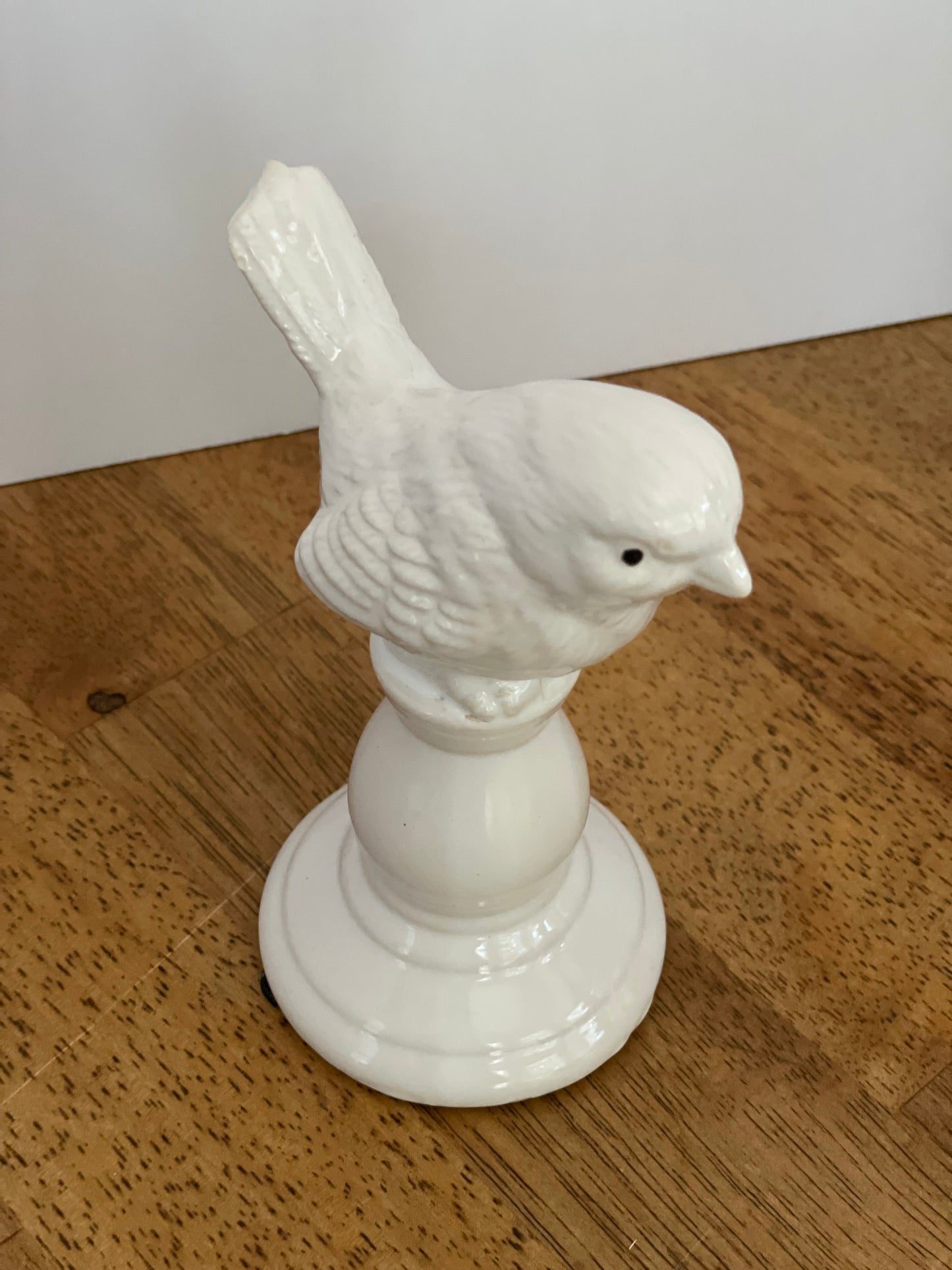 White Ceramic Perched Bird