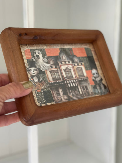 Halloween Wood Framed Art 5x7