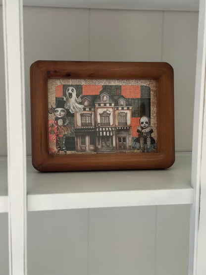 Halloween Wood Framed Art 5x7