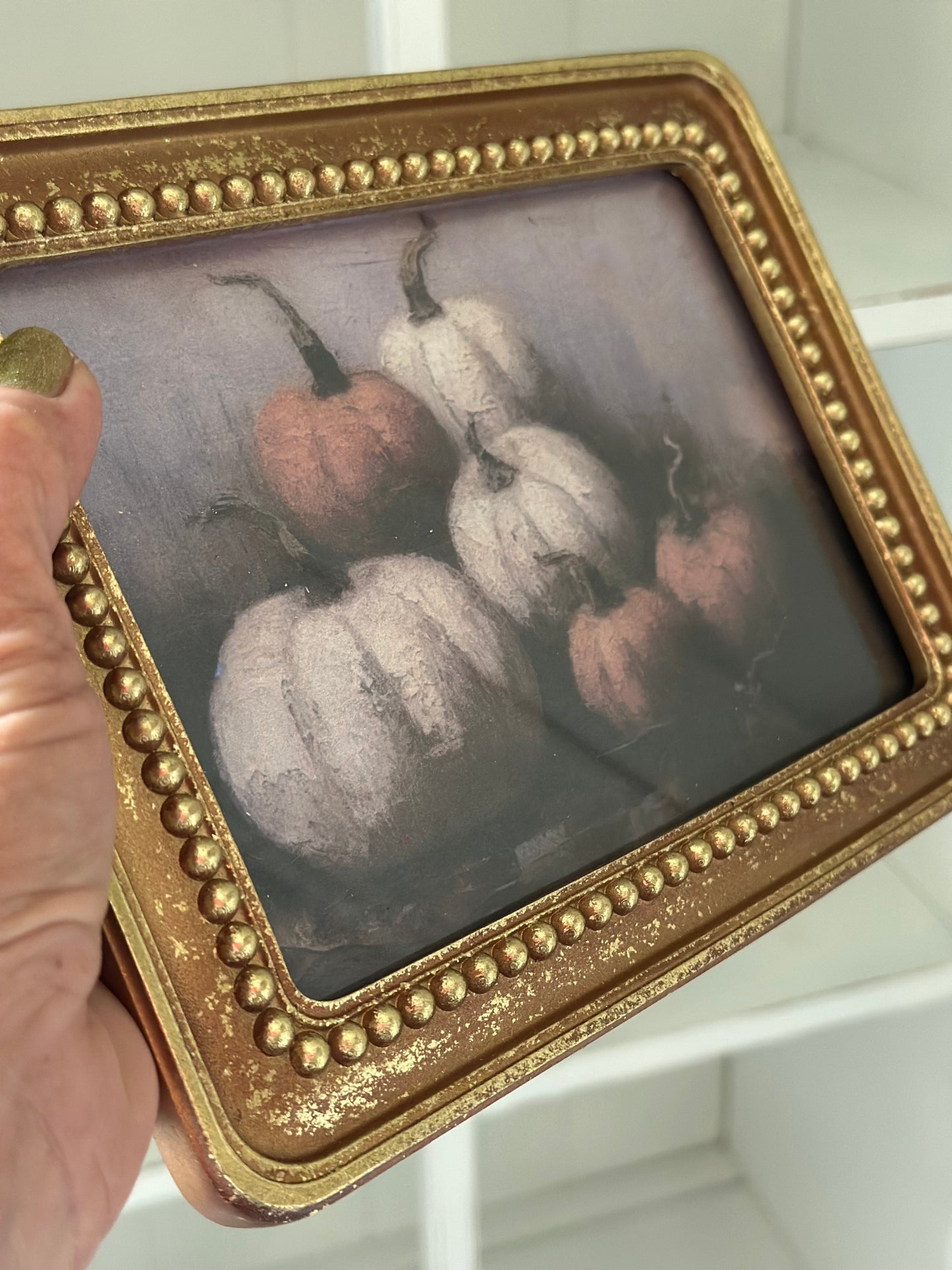 Gold Framed Pumpkin Photo 5x7