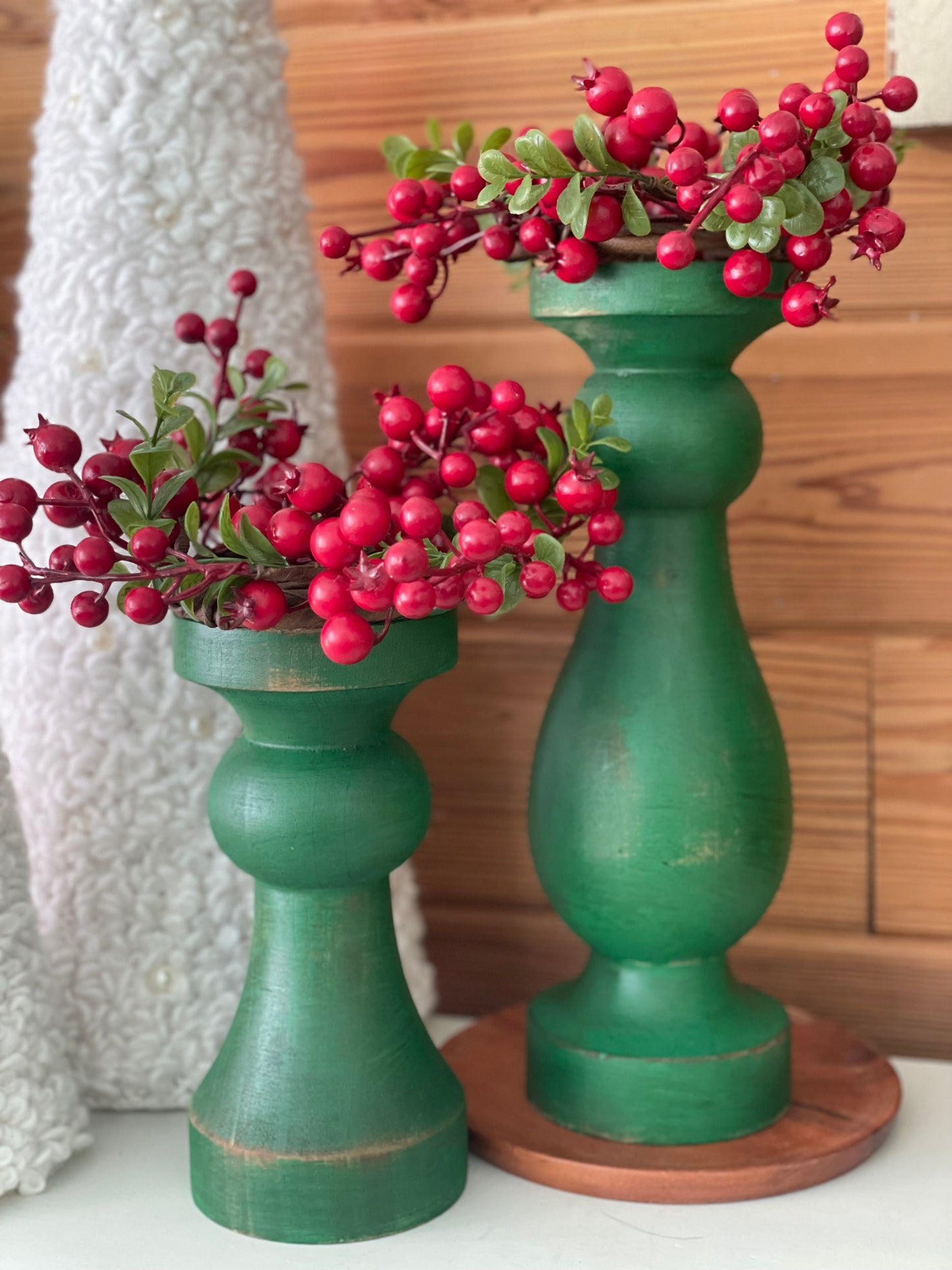 Everly Christmas Candle Holder Set