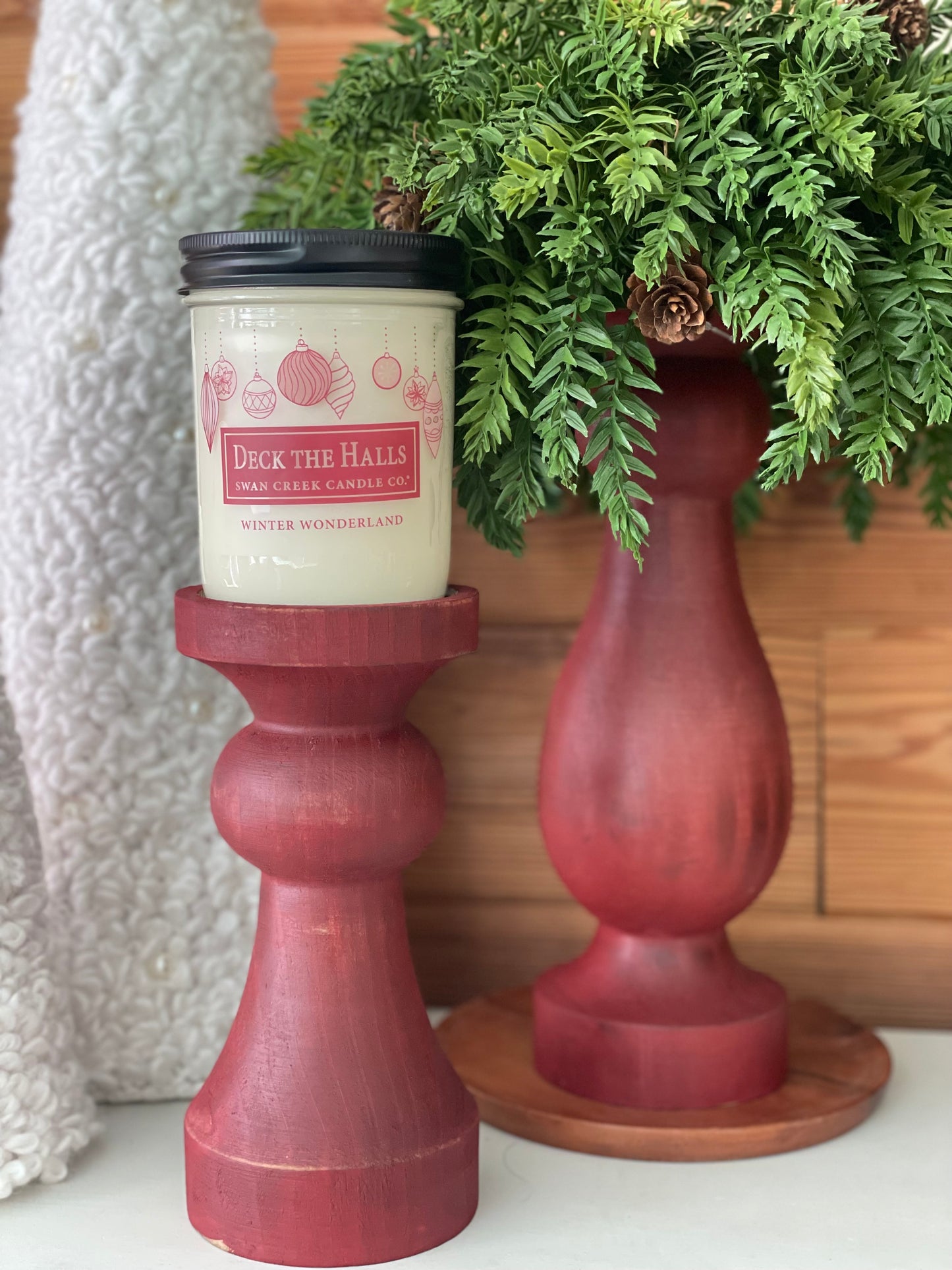 Everly Christmas Candle Holder Set