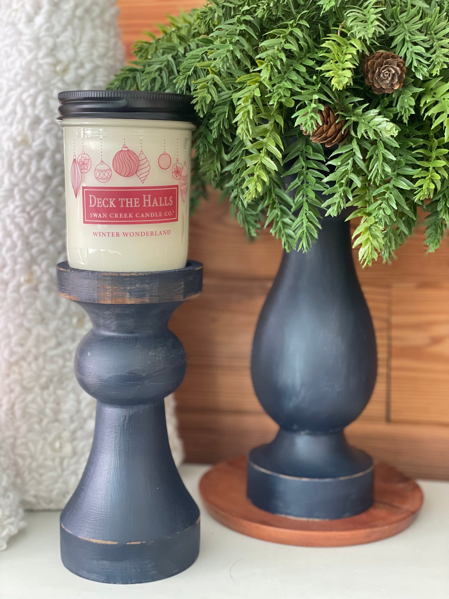 Everly Christmas Candle Holder Set