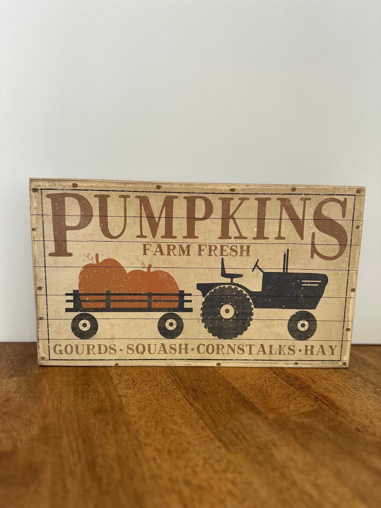 Farm Fresh Pumpkins Wooden Sign