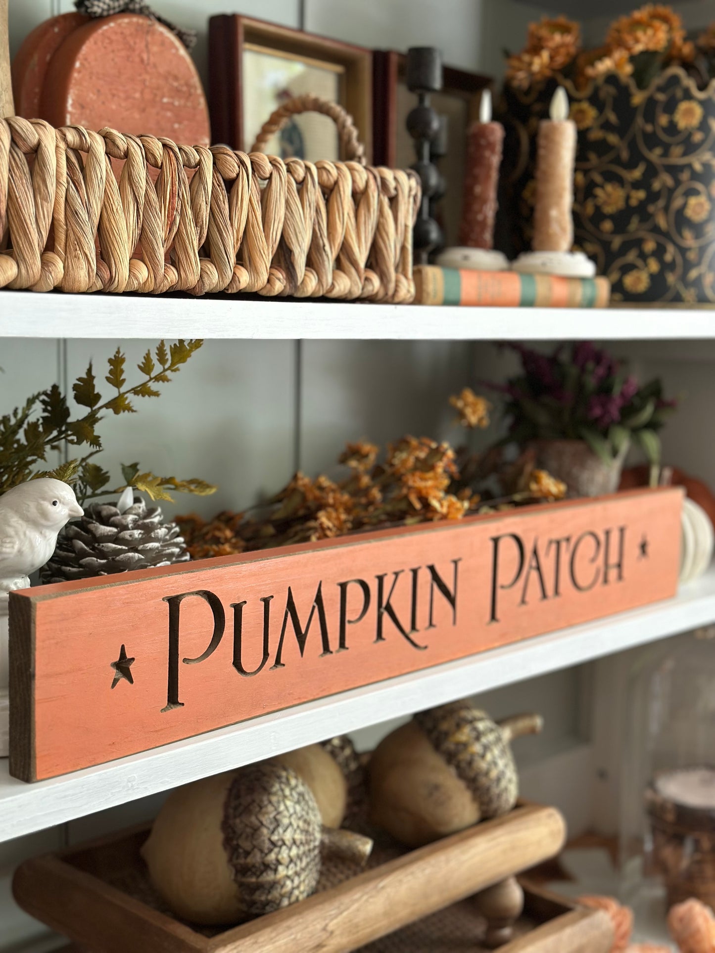 24" Wooden Orange Pumpkin Patch Sign