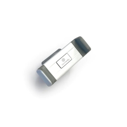 TECH CANDY ROLL WITH IT compact mobile phone holder with a sleek silver and gray design. Ideal for hands-free convenience and secure grip.