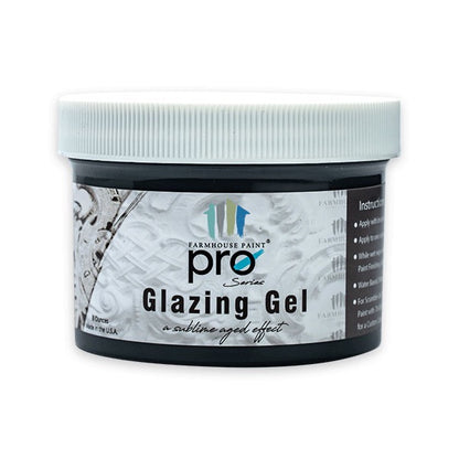 Glazing Gel - 8oz by Farmhouse Paint for furniture finishing. Enhances depth and darkens crevices, providing a sublime aged effect with easy application.
